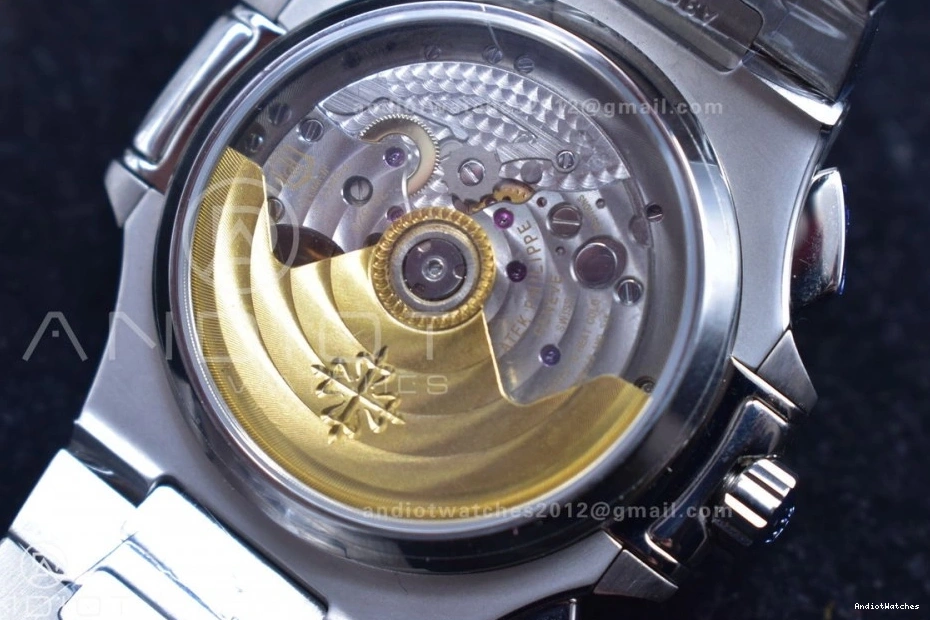 Mod Stk PPF Date Nautilus SS SS A7750 435 Wht Chrono 5980 Cozy 0325